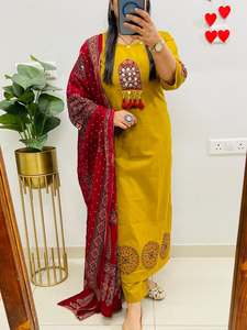Women Ethnic Chiffon <b>Shawl</b> <b>Wrap</b> Breathable Digital Print Cotton Fabric Scarf Border Embroidery for Pakistani Style Kurta Outfit - Product Image 1