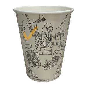 Vasos de Papel Kraft Biodegradables de Doble Pared de 8oz/12oz, Marca VPRINTPACK de Ho Chi Minh City para Té, Café y Bebidas de Jugo - Product Image 3