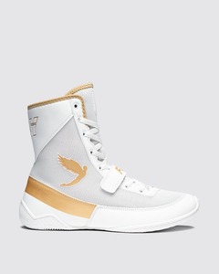 Zapatos de Boxeo Transpirables de Alta Calidad, Blancos y Dorados, Antideslizantes, para Lucha, Entrenamiento, Deportes, Fitness, de Cuero - Product Image 3