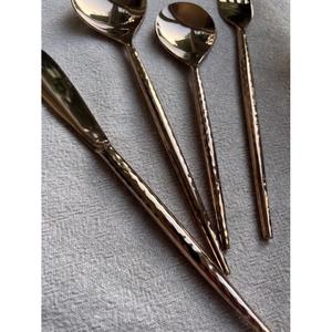 Services de couverts de style coréen, plaqués cuivre, en acier inoxydable de qualité alimentaire, de haute qualité, 4 pièces, pour les fournitures de café - Product Image 2