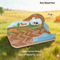 Cachette multifonctionnelle pour hamster en bois massif, écologique, thème ferme rustique, best-seller