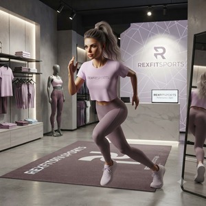 REXFITSPORTS 2026 Custom Women’s <b>Crop</b> <b>Top</b> T-Shirt Soft Stretch Gym Fitness Workout Sportswear Breathable Short Sleeve Activewear - Product Image 2