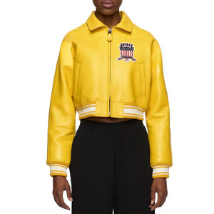 Top Quality Embroidery Street Wear <b>Leather</b> Avirex <b>Jacket</b> Custom Cowhide Genuine <b>Leather</b> Men's Avirex <b>Jackets</b> for <b>Winter</b> - Product Image 3