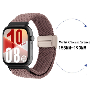 Bracelet de montre en nylon tressé élastique avec boucle magnétique pliable pour <span class=keywords><strong>Huawei</strong></span> <span class=keywords><strong>Watch</strong></span> Fit 5/5pro, bracelet de montre en nylon <span class=keywords><strong>Huawei</strong></span> Fit 3/4/4pro - Product Image 5