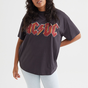 Camiseta OEM 100% Algodón para Mujer, Corte Ajustado, Cuello Redondo, Manga Corta, Verano, Casual, Talla Grande, Tela de Pana Vaquera, Color Caqui Sólido - Product Image 3