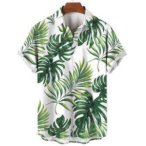 เสื้อเชิ้ตชายหาดฮาวายแขนสั้นไซส์ใหญ่สั่งทำขายส่ง เสื้อเชิ้ตลายดอกไม้ พิมพ์ลาย 3 มิติ - Product Image 2