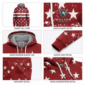 Custom Sublimation Men's Cotton/Polyester Eco-Friendly Pullover Hooded <b>Sweatshirt</b> All Print Soft Fabric Sports Fitness <b>Gym</b> - Product Image 4