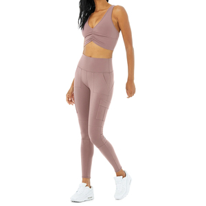 Conjuntos Deportivos de Alta Calidad para Mujer, Ropa de Yoga, Conjuntos Deportivos con Logotipo Personalizado, Antibacterianos, Ropa Deportiva Sólida para Fitness, Conjunto de Yoga - Product Image 4