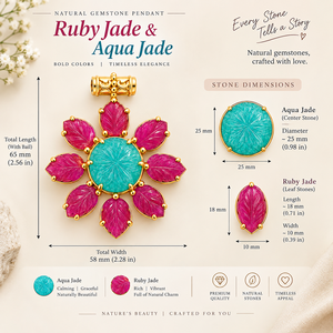Pendentif de mode unique en laiton plaqué or 18 carats avec pierre précieuse de jade, vente en gros, bijoux fantaisie élégants et minimalistes en forme de fleur pour femmes - Product Image 3