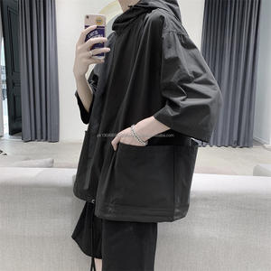 Sudadera con Capucha Informal para Hombre, con Bolsillo, Manga Corta y Delgada - Product Image 3