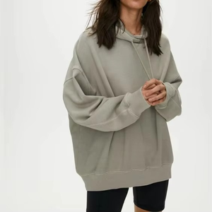 Vestido con Capucha de Manga Larga para Mujer, Premium, Mezcla de Algodón Suave, Estilo Casual Oversize - Product Image 1