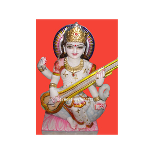 Saraswati Mata Marble Statue - Product Image 2