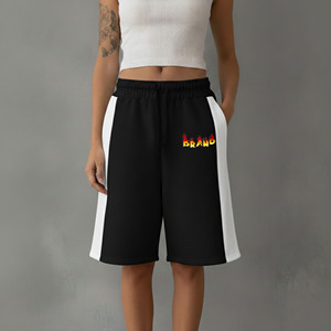 Wholesale Women's Summer Casual Sports Workout Shorts Breathable Quick Dry Anti-Wrinkle Button Fleece 100% Cotton High High - Product Image 1