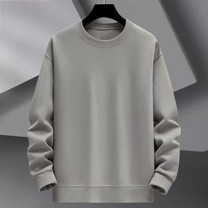 New Custom logo Crew Neck Sweatshirts 100% Cotton Oversized Streetwear Blank Thick Sweatshirts <b>Men</b> Plain O Neck Sweatshirts - Product Image 3