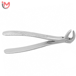 Forceps d'extraction dentaire manuels à pointes dentelées, modèle anglais, pour racines inférieures, réutilisables, vente en gros OEM - Product Image 4