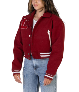 Chaquetas Varsity de Invierno para Mujer Hechas a Medida de Alta Calidad, Chaqueta de Béisbol Letterman de Tela de Lana - Product Image 1