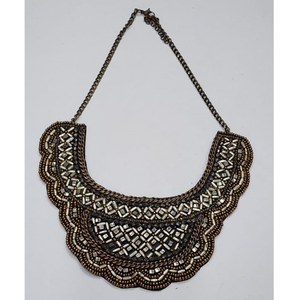 Collier en résine et laiton artisanal de luxe, poli miroir, magnifique et tendance, provenant d'Inde, RF Crafts, perles de la meilleure qualité pour cadeaux - Product Image 4