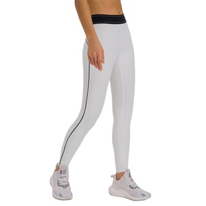 Offre Spéciale femmes ligne contraste couleur Compression serré bout à bout course entraînement sport Gym Fitness taille élastique Yoga Leggings - Product Image 1