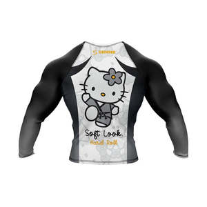 Rashguard OEM ODM Rashguard pour hommes, imprimé par sublimation, en spandex, Rashguard BJJ, Rashguard de gym, Rashguard de surf, Rashguard de plongée, Chemises de compression MMA - Product Image 6