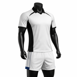 Uniforme de rugby pour hommes OEM, sublimé, col en V, anti-transpiration, antibactérien, séchage rapide, sans manches, sangle élastique, sports d'équipe, 100% - Product Image 2