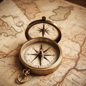 Engraved Brass Nautical <b>Compass</b> with Vintage Finish Traditional Marine Direction Finder Gift for Men and Women Alike - Product Image 1