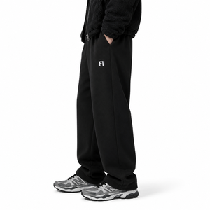Men's Heavyweight Fleece Cargo Pants Jogger Pants Men Wide Leg Casual Track <b>Trousers</b> with Pocket Custom Logo Acid Washed Pants - Product Image 2