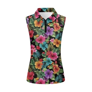 Camiseta de Golf para Mujer, Moderna, con Cierre de Cremallera, de Secado Rápido, Deportiva, Suave, Versátil, Colorida, para Tenis - Product Image 1