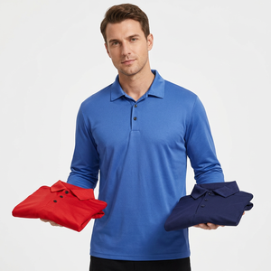 Camiseta de Manga Larga para Hombre, Color Sólido, Tejida, Transpirable, con Estampado Digital, de Secado Rápido, Informal, Azul, Rojo, Marino, Poliéster - Product Image 5