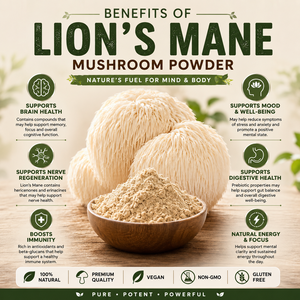 Poudre de champignon Crinière de lion de qualité supérieure, pure, de qualité alimentaire, Hericium Erinaceus, pour boissons, smoothies et tisanes - Product Image 3