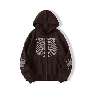 Dernier design de sweat à capuche d'hiver avec strass - Sweat à capuche tendance en polaire coupe-vent de haute qualité avec logo et couleur personnalisés - Product Image 1