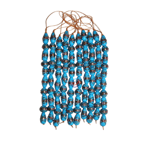 ลูกปัดแก้วทำมือสีฟ้าอมเขียวแบบหลอมและแบบเม็ดเดี่ยว |   งานศิลปะตกแต่งเค้กแต่งงานด้วยลวดทองแดงสำหรับงาน DIY - Product Image 1