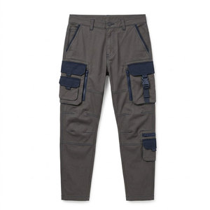 Pantalon cargo homme OEM, taille haute, multi-poches, délavé, style tendance, vente en gros, fournisseur de pantalons pour hommes - Product Image 1