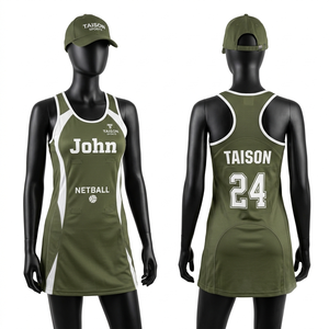 Uniforme de netball en polyester premium 160 GSM, design rouge et noir, respirant, logo personnalisé par sublimation - Product Image 5