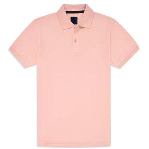 Camiseta Polo Personalizada para Hombre, de Algodón y Poliéster, con Logotipo Bordado, Tejido de Punto, Estilo Casual, Color Rosa - Product Image 1