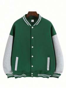 Sudaderas con Cuello Alto para Hombre en Oferta, Chaquetas Varsity de Forro Polar, Chaquetas de Béisbol Bordadas Personalizadas con Logotipo - Product Image 2