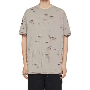 Camiseta Vintage para Hombre, Estilo Casual, Desgastada, Manga Corta, 100% Algodón Tejido, Ecológica, Transpirable, Personalizable - Product Image 1