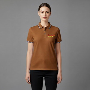 Artículo de Moda, Polo Casual de Mujer 100% Algodón Tejido, Fabricante Mayorista, Logotipo Personalizado con Impresión 3D - Product Image 4