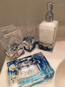 Ensemble de salle de bain en résine fait main de qualité supérieure, prix de gros, ensemble décoratif en résine pour la maison et l'hôtel - Product Image 4