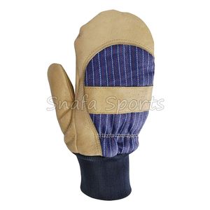 Gants en cuir véritable chinois, mitaines chaudes d'hiver, thermiques pour hommes et femmes, décontractés, pour tous les jours, pour les voyages en plein air, mitaines simples - Product Image 2