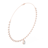 Collar con Colgante de Moissanita, Plata de Ley 925, Chapado en Oro, Forma Clásica de Amantes, Regalo para Mujer, Cadena con Certificación de Terceros
