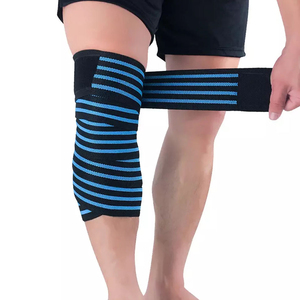 Sports Cotton Knee Wraps <b>Straps</b> for Gym Workout Weightlifting Fitness Squats Training Breathable Durable Elastic Knee Wrap - Product Image 6