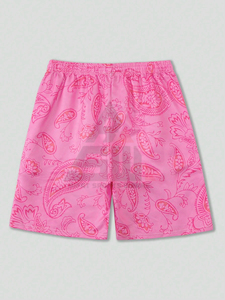 Short de bain sportif d'été en toile imprimée personnalisée avec cordon de serrage, en polyester respirant, écologique, imperméable et élastique - Product Image 5