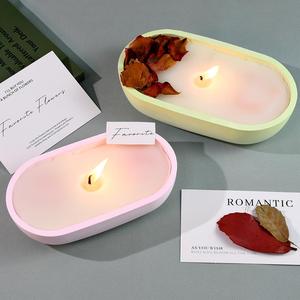Big Boat Boat Aromatherapy Candle Cup Storage Flower Pot Gypsum <b>Resin</b> Candle <b>Silicone</b> Mold - Product Image 4