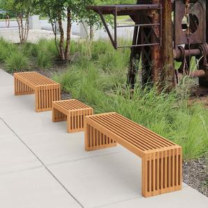 Banc en teck massif de haute qualité – Sièges circulaires d'extérieur pour usage public et commercial - Product Image 2