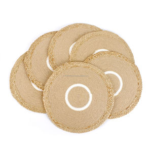 Set de table en raphia tressé, tapis de table en papier naturel tissé, décoration rustique pour la salle à manger, cuisine, restaurant, hôtel, mariage - Product Image 4