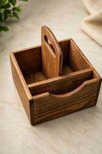 Handmade Wooden Restaurant Condiment <b>Caddy</b> <b>Kitchen</b> Spice Organizer With Napkin Holder Standing Multifunctional <b>Kitchen</b> Storage - Product Image 5
