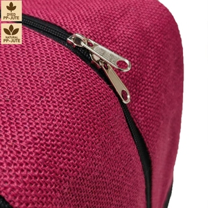 Sac isotherme pour déjeuner en jute naturel laminé avec logo personnalisé, 20x26x18 cm, fermeture éclair, sac de transport alimentaire, vente en gros, fournisseur OEM, étiquette privée - Product Image 3