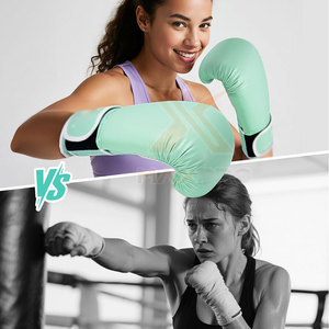 Gants de boxe en cuir professionnels, vente chaude, taille personnalisée, matériau durable, évacuation de l'humidité, unisexe - Product Image 3