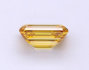 Diamant de laboratoire CVD de 1,48 ct, taille émeraude, jaune brunâtre intense fantaisie, VS1, EX Polish, créé en laboratoire, directement de l'usine, pour la joaillerie - Product Image 2