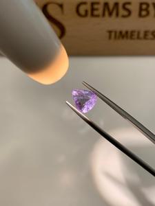 Gema suelta de alejandrita, corte en forma de corazón, azuláceo a púrpura, facetada, piedra de coleccionista rara, joyería fina, cambio de color natural - Product Image 4